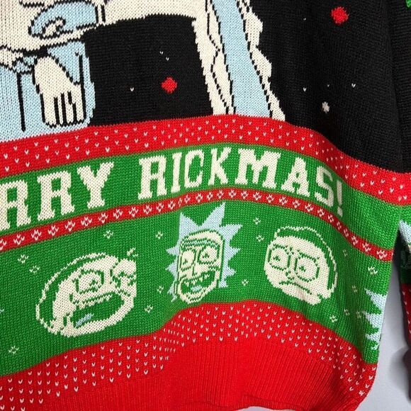Rick and Morty Ugly Christmas Sweater Merry Rickmas XL Ripple Junction - Picture 5 of 6